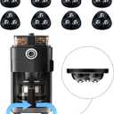 Appliance Casters - Furniture Sliders & Appliance Rollers for Kitchen, Coffee Machine, Blender, Oven - Helps Mom or Wife Easily Solve Countertop Sliding (Black, 8pcs)