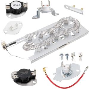 Dryer Heating Element Kit Compatible With Whirlpool WED5620HW2 WED6620HC0 WED6620HC1 WED6620HC2 WED5800BW0 WED6120HW1 WED6620HW1 WED6620HW0 WED5700XW0 WED6120HW0 WED5610XW1 WED5600XW0