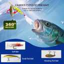 2 x Fishing Advent Calendar 2025, 24-Day Fishing Lure Set Advent Calendar for Adults, 24 Days of Christmas Countdown Calendar for Fisher Men