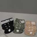 Wegreeco Cat Diapers, Cat Diapers for Male Female Cats Spraying Incontinence, Reusable Adjustable Highly Absorbent (3 Pack, Medium) (Green, Gold, Black)