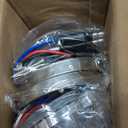 2PCS Dual Revolution Red Turn Signal and Marker to White Auxiliary 17 LED Watermelon Lights, Clear Lens & Stainless Steel Bezel Marker Lights for Freightliner Kenworth Peterbilt Trailer Heavy Trucks