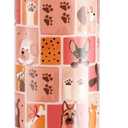 POWCAN 26 oz Insulated Water Bottle with 2-in-1 Straw and Spout Lid, Keep Cold 24H, Leak-Proof, Fits in Car Cup Holder, Stainless Steel Water Bottle for Dog Lovers, Puppy Theme, Gift (Pawfect Day)