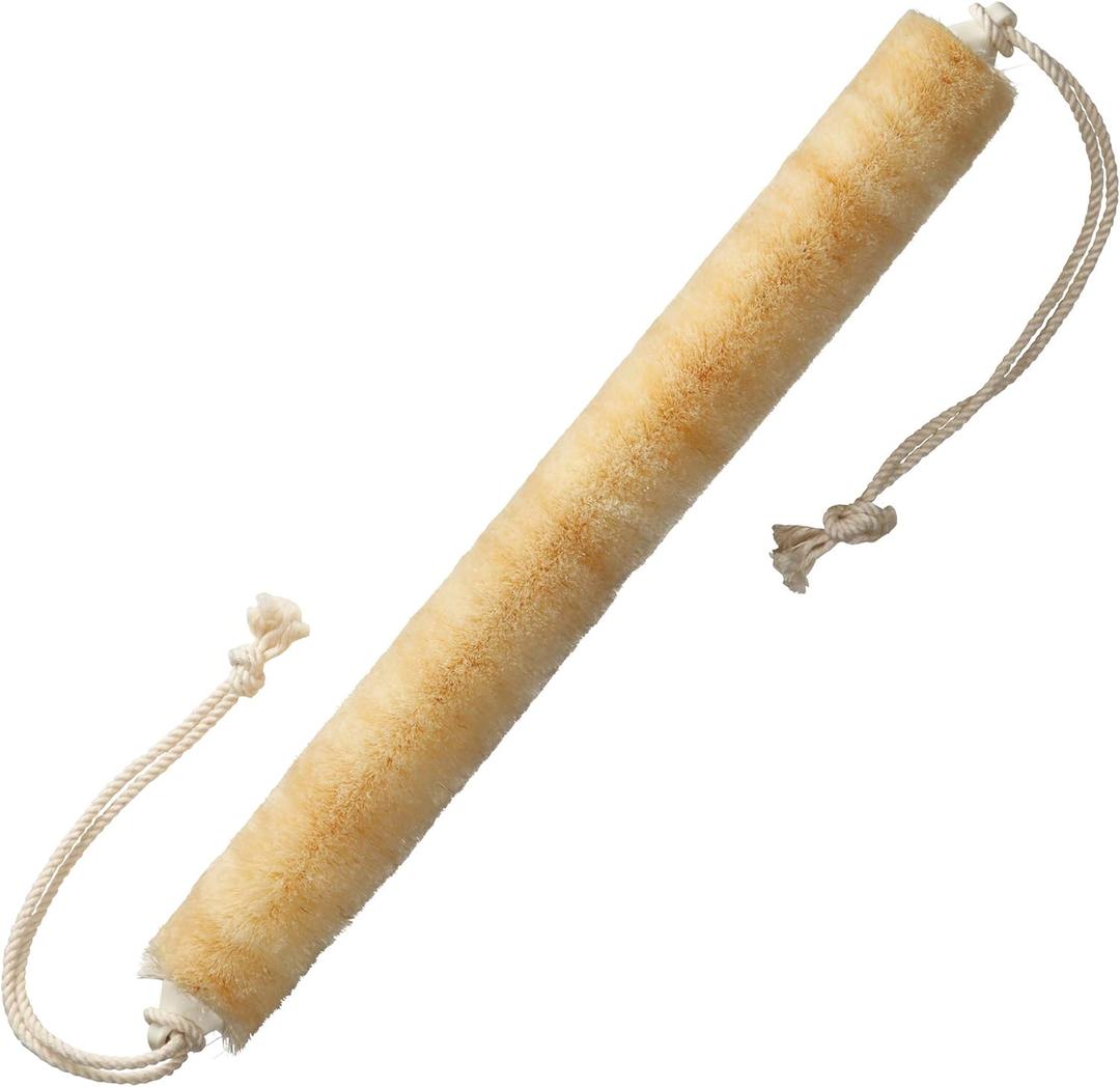 Japanese Tawashi Soft Back Scrub - Sisal Fiber Long Body Brush With Rope Handles - Product of Japan