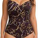 Aqua Regina Plus Size Swimsuit for Women One Piece Bathing Suit Ruched Tummy Control Adjustable Swimwear (Purple, XXL)