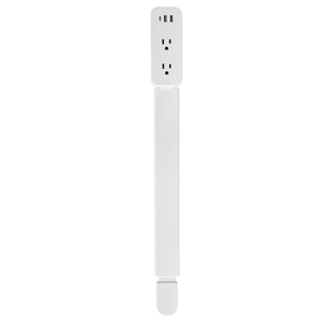 Electrical Outlet Extender Stick - Features USB-A, USB-C and 2 AC Outlets, Extends 22"-34", Rotates 180° Access Hard-to-Reach Outlets, Wall Plug Power Socket Expander Nightstands, Sofa, Desks and More