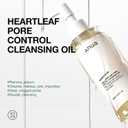 Anua Heartleaf Pore Control Cleansing Oil, Pore Cleanser, Sebum Care, Gentle Melting Oil Cleanser for Face, Safe For All Skin Type, Daily Hydrating Makeup Remover, Korean Skin Care (6.76fl.oz)
