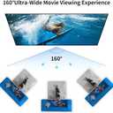 Outdoor Projector Screen with Stand 120 Inch, Vamvo Portable Projector Screen Indoor Outdoor with Carry Bag, 16:9 4K HD Movie Screen for Home Backyard Theater