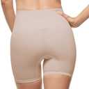 ESSENTIALS BY TUMMY TANK womens Seamless Shaping Short (Small-Medium, Almond)