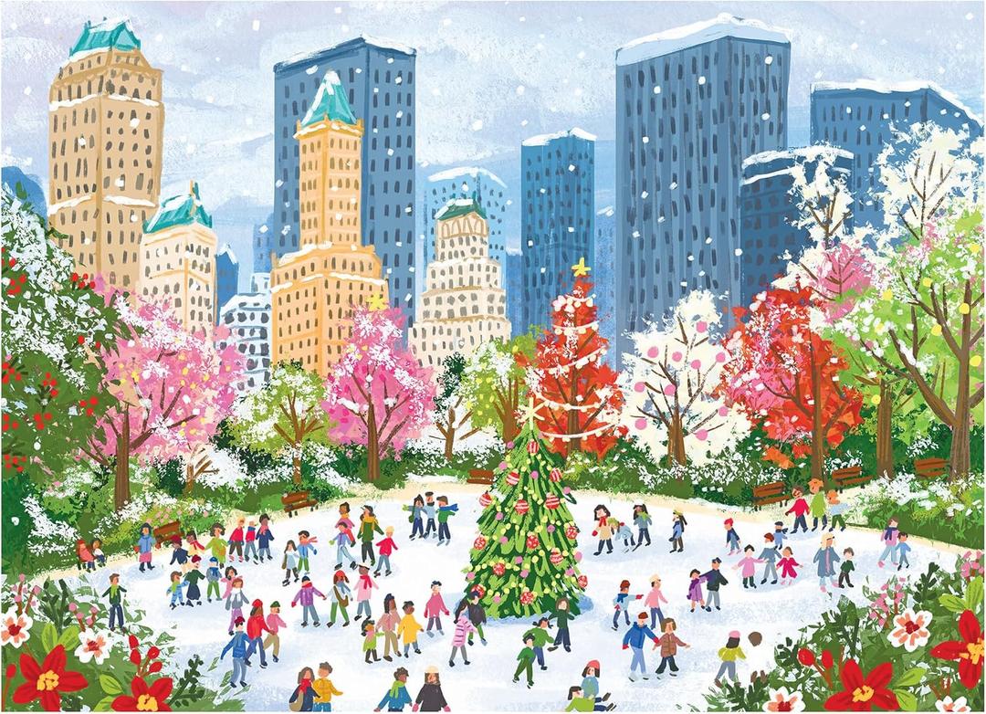 RoseArt - Soft Touch - New York Christmas - 1000 Piece Jigsaw Puzzle for Adults