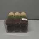 Senjie 18 PCS Velvet Ornaments Balls Sets for Christmas Tree 3.15inch Multicolor Flocked Christmas Balls Assortment for Xmas Tree Holiday Decor (Brown,Green and Khaki Each 6pcs)