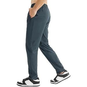 GuaGal Men's Lightweight Joggers Pants with Zipper Pockets Sweatpants for Men Athletic Workout Jogging Pants Blue L