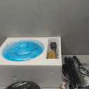 Floor Lamps for Living Room, Dimmable Modern Standing Lamps for Home Decor, Industrial Tall Pole Lamp for Office Bedroom, with Handblown Blue Glass Mushroom Shade and Marble Base, Bulb Included