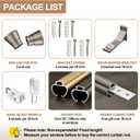 Single Curtain Track for Windows, 2.7m(8.9ft) Wall Mounted Heavy Duty Decorative Curtain rail with End Caps, Aluminum Brackets, Silent Wheels Easy to Install for Bedroom Living Room（Champagne）