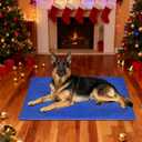 RIOGOO Pet Heating Pad, Electric Heating Pad for Dogs and Cats with Timer, 6 Level Adjustable Temperature Dog Heated Blanket (Blue, XL:36''x27'')