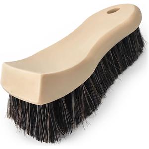 YeewayVeh Long Bristle Horse Hair Brush for Leather, Versatile Leather Cleaning Brush for Car Interior Seat, Carpet, Upholstery, Furniture and Shoes (1 Pack)