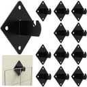 12 Pcs Gridwall Mount Brackets with Screws Metal Grid Panel Wall Mount Bracket Gridwall Brackets for Grid Panels Clothing Store Cloakroom Retail Display Wall (Black 12 PACK)