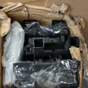 Maenizi 14 Inch King Size Bed Frame with White Fabric Cover, Heavy Duty King Platform Bed Frame Support Up to 3000 lbs, No Box Spring Needed, Easy Assembly, Noise Free, Black