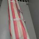 Rhino Valley Beach Cabana, 8 * 8FT Beach Tent UPF50+ Protection, Easy Setup Beach Canopy Wind Resistant with Cup Holder, Compact Beach Shade Foldable Beach Tent Sun Shelter, Pink & White Stripes