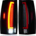 LED Tail Light Assembly Fit for Chevy Suburban 1500 2500, for Tahoe, for GMC Yukon XL 1500 2500 Pickup 2007-2013 (NOT Fit Barn Door & Hybrid Models), Black Housing Clear Lens
