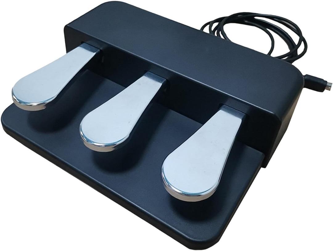 DYNWAVE 3 Pedal Unit Soft Sostenuto Sustain Pedal Portable High Part Direct Replaces for Electric Pianos Keyboards