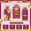 WovWeave Graduation Arch Backdrop Stand Cover Set of 3-4ft 5ft 6ft Grad Arch Cover Photo Booth Backdrop Decorations for Graduation Party Decor Supplies(Maroon Gold,Congrats)