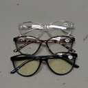 Przene 3 Pack Blue Light Blocking Reading Glasses,Readers for Women and Men with Spring Hinge