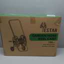 Garden Hose Reel Cart, Holds 75-150 Feet of 5/8-Inch Hose, Portable Hose Reel Cart With Wheels,Adjustable Handrail, Quick Hose Connector (Original, Black)