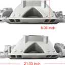 52033 Vortec Intake Manifold Aluminum Single Plane Compatible with Small Block Chevy GEN1 SBC 305 350 1996-2002 3,000-7,500 RPM Silver