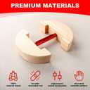 Hat Stretcher for Fitted Hats, Cowboy Hat Stretcher Fitted Hat 7 to 8 1/2, Adjustable Wooden Hat Jack Stretcher Fits All Caps (Large, Round Square Red)