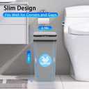 3 Pack Automatic Small Bathroom Trash Can with Lid - 2.5 Gallon Touchless Garbage Can, Motion Sensor Smart Trash Bin, Slim Dog Proof Trashcan, Waterproof Plastic Wastebasket for Bedroom Office Kitchen