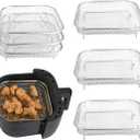 8 inch Air Fryer Racks, Stackable Air Fryer Accessories, Stainless Steel Dehydrator Rack, Durable & Dishwasher Safe,for 4.2QT - 5.8QT, Compatible with Ninjia Gowise Philips (Square3PCS)