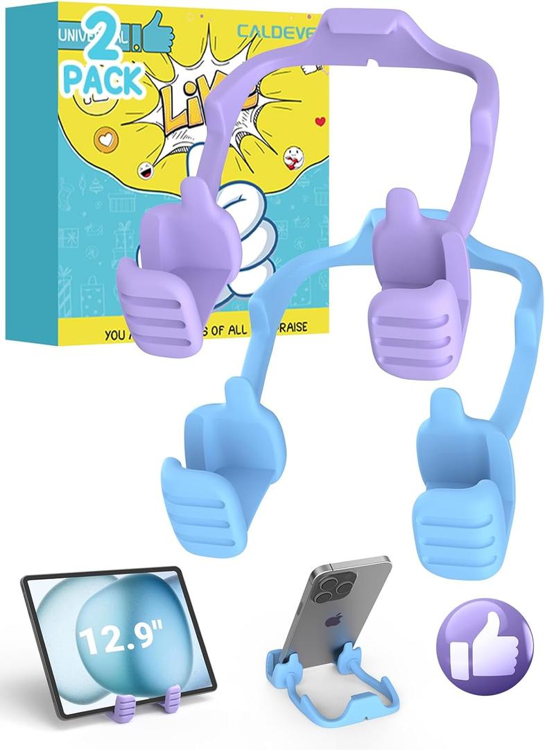 8 x Stocking Stuffers for Teens Girls Kids Women Men Adults: Thumbs Up Lazy Phone Stand Tablet Stand for iPad Cell Phone Holder Teen Girl Gifts Trendy Stuff Gifts for Christmas for Boys Wife Funny Gadgets