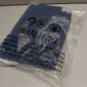 GORGLITTER Women's Short Sleeve Knit Sweater Tops Crewneck Lightweight Oversized Pullover Top Trendy (Blue, S)