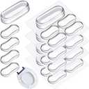 Outus  Pack 2 Toilet Seat Bumpers Replacement Kit Universal Bidet Attachment for Toilet Lid Silicone Rubber Bumpers with Strong Adhesive for Families, Hotels, School,  Heights Shapes, Clear, 10 Piece