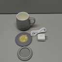 12oz IntelliHeat Coffee Mug | Baristas Choice | Exclusive Wireless SmartSense Pad | Maintains Perfect 135F | Hand-Crafted Ceramic Mug & Lid | for Tea Drinkers | Backed for Life - Grey (Gray)