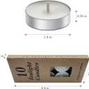 3 x 10 Pack Tea Candles Wedding Party and Home Decoration Votive Parties Tealight Small Wishing Bulk with 1.5-2 Hours Extended Burn Time Mini for Birthday Emergency Family (White)