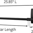Command Bath Towel Bar, Matte Black, 1 Towel Ring, 2 Strips