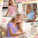 Custoneei 3 Pack Girls Short Sleeve Tees, 3-Color, 11-12 Years