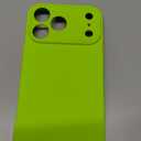 LoeoeL for iPhone 17 Pro Max Phone Case Silicone, Fluorescent Neon Lime Green Bright Color Matte TPU, Minimalist Ultra Thin Slim Soft Rubber Gel Girly Cute Case for Women Men, Camera Cover Protection