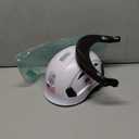 Forestry Safety Helmet Chainsaw Helmet with Polycarbonate Full Clear Visor and Ear Muffs 3 in 1 Forestry Hard Hat (White+Clear PC face shield)