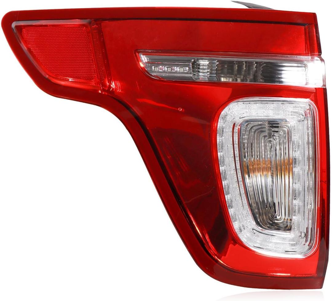 LED Tail Lights Assembly Compatible with 2011-2015 Ford Explorer OE Style Left Driver Side Rear Light Taillights Replacement for BB5Z13405C