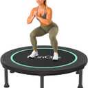 FitinOne 40" Foldable Mini Trampoline Load 330lbs/440lbs, Portable Exercise Rebounder Trampoline,Fitness Trampoline for Adults Indoor/Garde Workout Exercise Equipment
