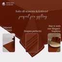 Rust Cotton Tablecloth, Tabletop 52x70 Inch, Fits 4-6 Seats, Soft, Durable, Washable, Wrinkle Resistant, Rectangle Table Cloth for Dining, Thanksgiving, Fall Decor, Family Gathering