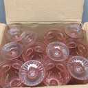 12 Oz Vintage Wine Glasses Goblets Drinking Glasses Sunflower Embossed Glassware Plastic Champagne Flutes Unbreakable Wedding Toasting Glasses Party Wine Cups for Bridal Shower Party (24, Pink)