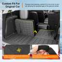 powoq 6&7 Seats Cargo Mat Compatible with 2020-2026 Ford Explorer Trunk Mat Cargo Liner Back Seat Protector TPE Replacement for 2020-2025 2026 Ford Explorer Accessories (Trunk Mat with Backrest Mats)