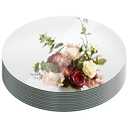 Suwimut Set of 12 Round Mirror Candle Plate Set, 12 Inch Round Mirror Trays, Circle Glass Mirror Tiles for Table Centerpieces, Wedding Party Decorations, Wall Decor, Crafts, 1.7mm Thick