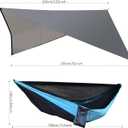 Camping Hammock with Mosquito Net Rain Fly Heavy Duty Tree Strap Nylon Parachute Single Double Hammock Tent Waterproof Rainfly Set for Camping Backpacking Backyard Patio Hiking Travel Outdoor