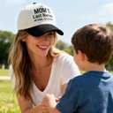 Funny Mom Hat for Women, Adjustable Embroidered Mom Baseball Cap, Mother's Day Birthday Gifts from Daughter Son Husband Black/Beige