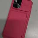 ATATOO for iPhone 17 Wallet Case with Card Holder (3-5 Cards) & [RFID Blocking] & Sliding Camera Cover, Military Grade Drop Protection, Women Men Cute Cover Case for iPhone 17 6.3" 2025, Hot Pink