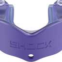 Shock Doctor Mouth Guard Sports, Hockey, Lacrosse, Baseball, Wrestling Moutguard, Gel Max Heavy Duty Protection & Custom Fit, Football Mouth Guard with Strap, Adult & Youth Mouthguard (Purple)